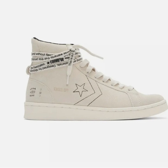 Converse x Midnight Studios Pro Leather Mid Off-White Size 6.5 US MEN 8 US WM - Picture 2 of 5